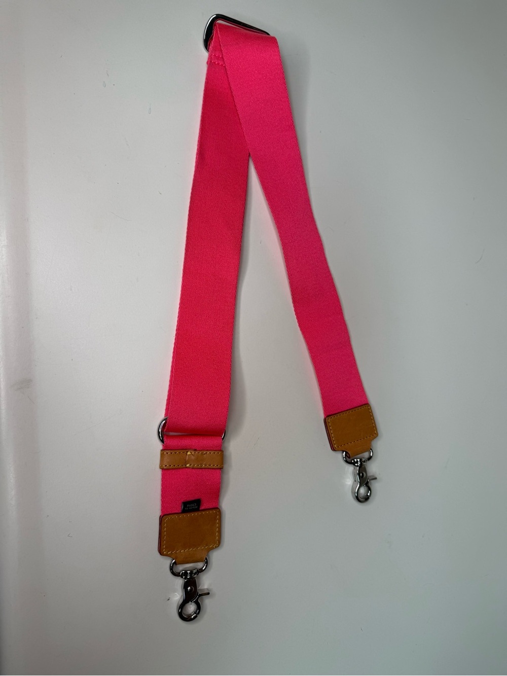 MZ Wallace Hot Pink Adjustable Strap with Tan Leather Accents - Picture 6 of 6
